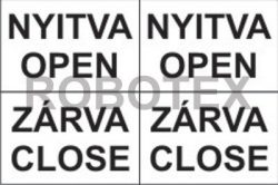 Nyitva-Open/Zárva-Closed matrica