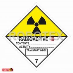 Radioaktív anyag matrica