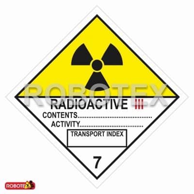 Radioaktív anyag matrica