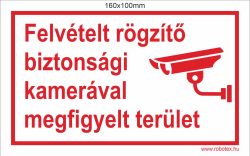 Felvételt rögzítő biztonsági kamerával megfigyelt terület